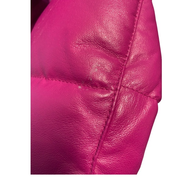 Danier Leather Fuchsia Down Filled Puffer Size Extra Small Good Used Condition - Picture 11 of 15